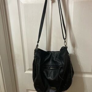 Jessica Simpson Black Studded Shoulder Bag
